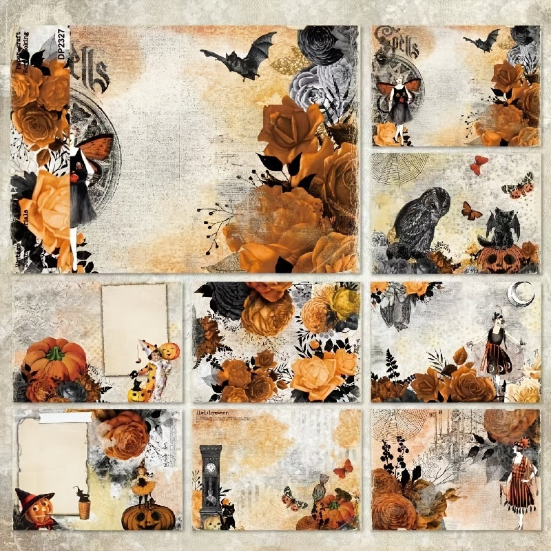 Halloween Pattern Paper DIY Photo Album Scrapbook Journal Material Paper