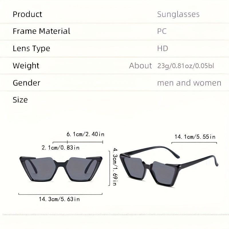 Y2K Irregular Sunglasses Hiphop Anti Glare UV400