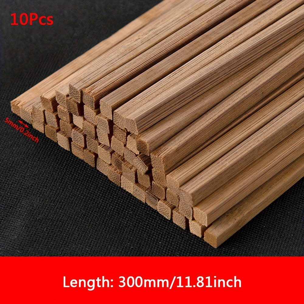 50pcs Bamboo and Wood Stick Set DIY Building Material Construction Hard Texture