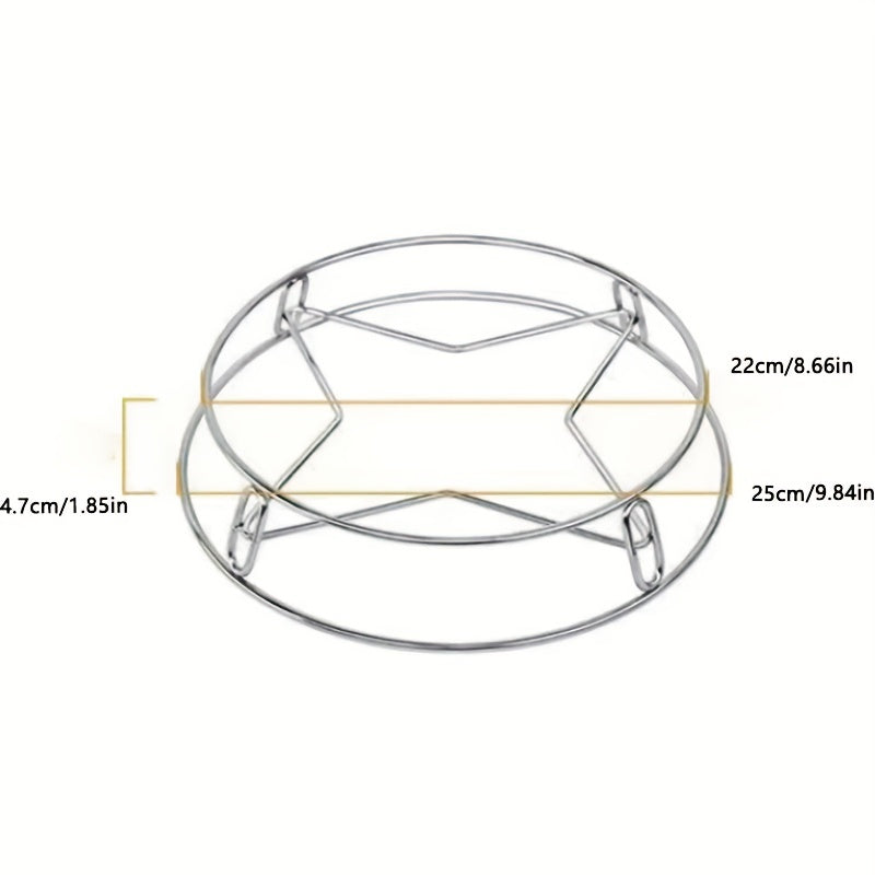 Double Layer Stainless Steel Pot Rack Heat Insulation Kitchen Organizer