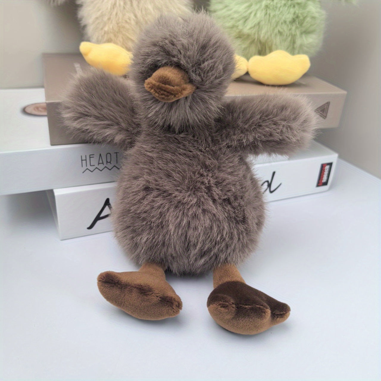 Set of 2 Cute Doodle Duck Plush Toys for Home Decor