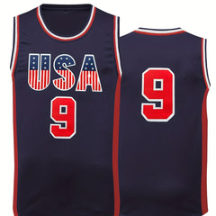 Men's Retro Basketball Jersey Embroidery Breathable Sports Uniform