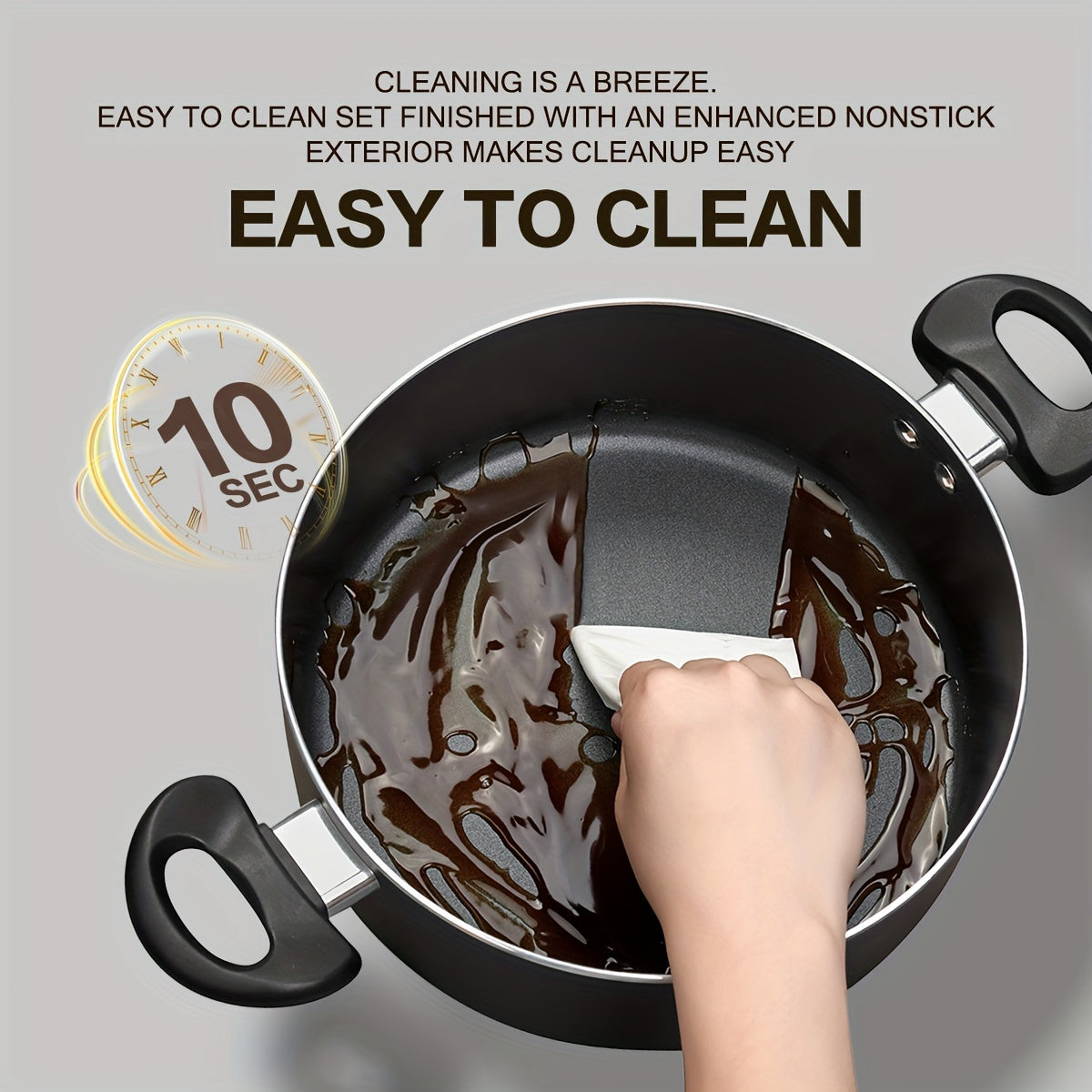 6pcs Nonstick Cookware Set Ceramic Coating Pot and Pans