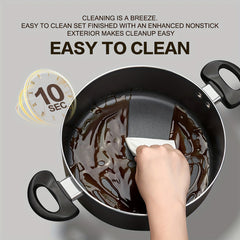 6pcs Nonstick Cookware Set Ceramic Coating Pot and Pans