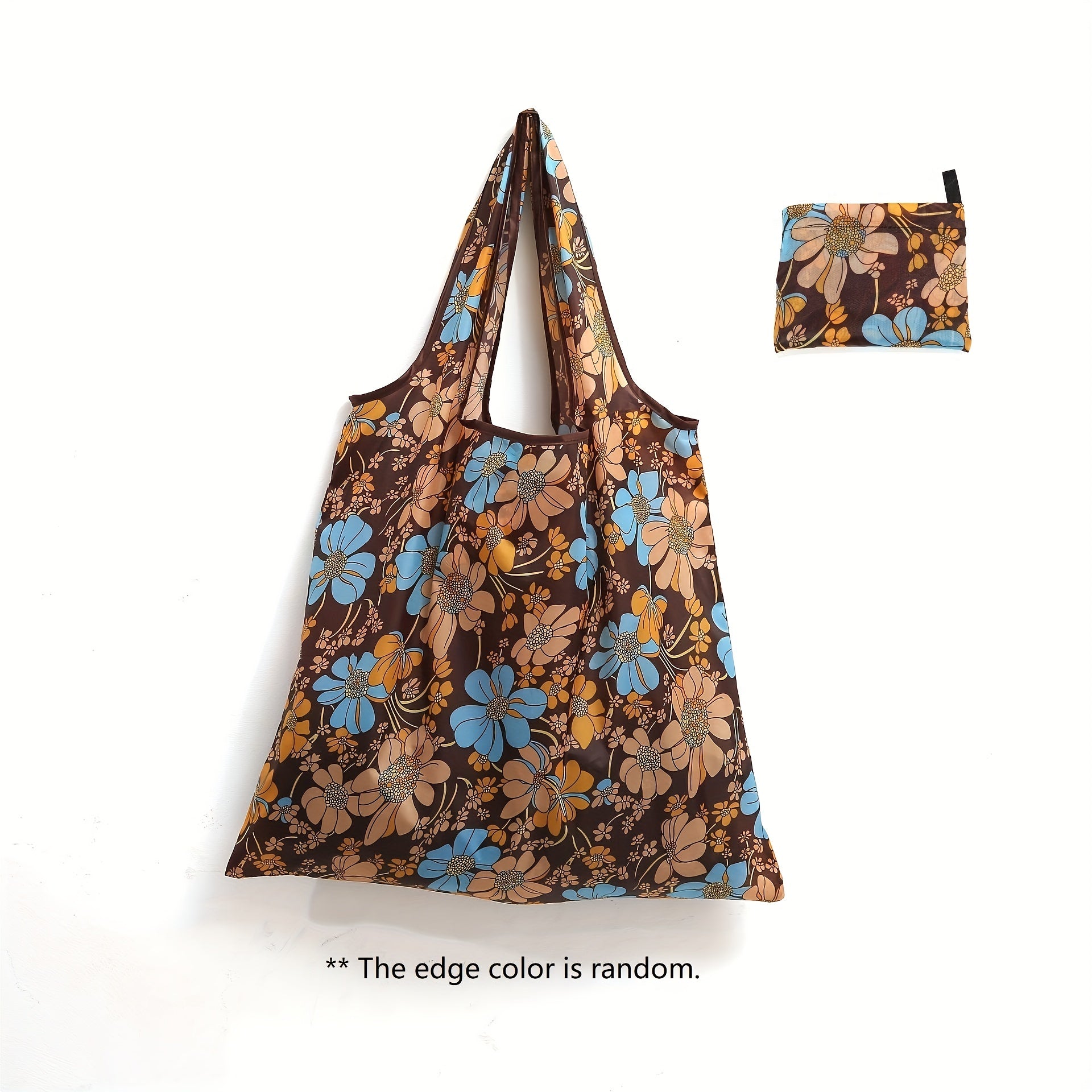 Large Capacity Polyester Foldable Shopping Bag Reusable Grocery Bag