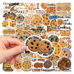 50pcs Cartoon Cookie Sticker Laptop Luggage Decoration Stickers