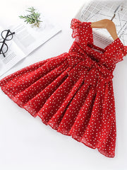 Girls Polka Dot Swing Dress Summer Clothing