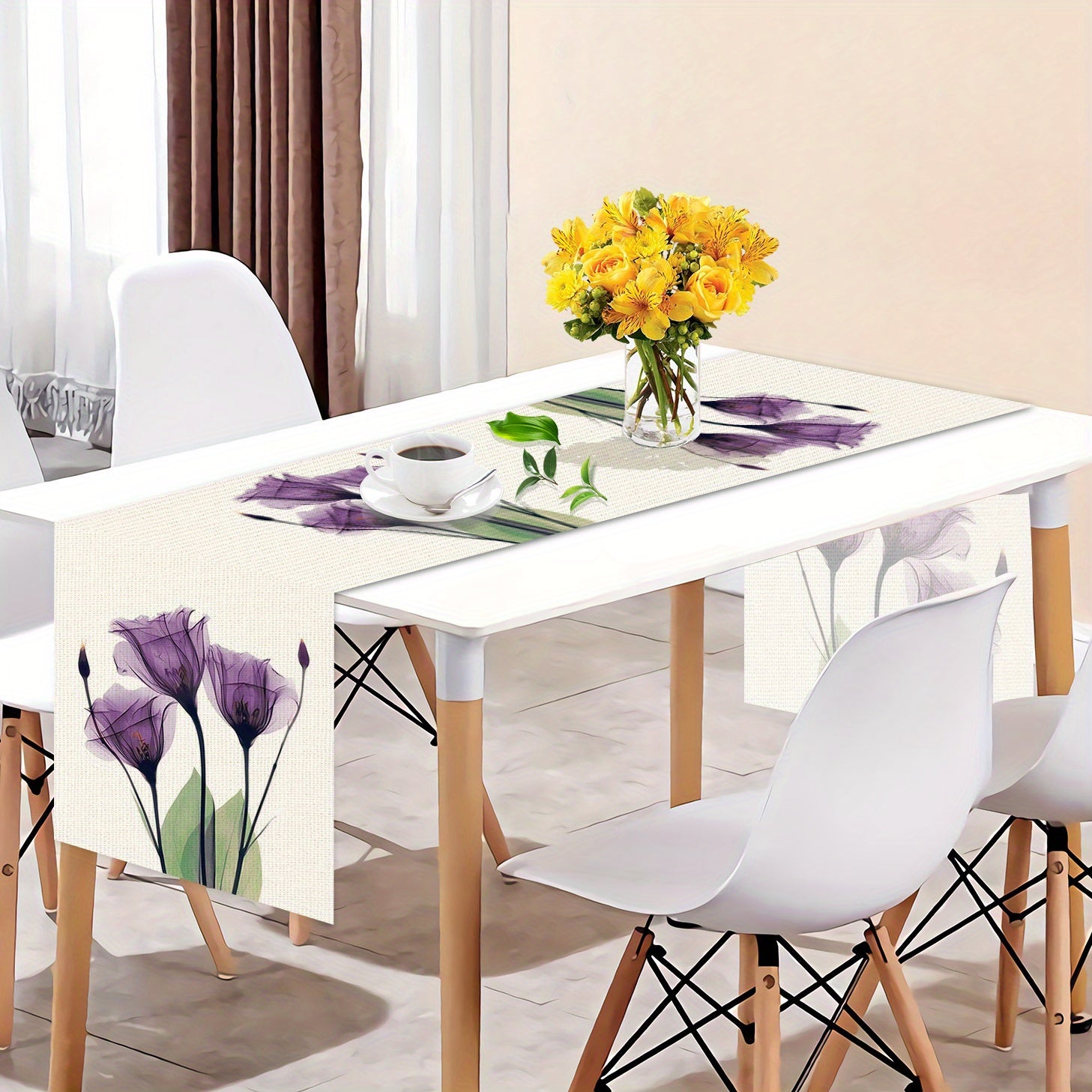 Polyester Rectangle Table Runner Balinese Pleated Holiday Decoration