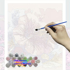 Beginner DIY Painting Kit Flowers & Bees Hand Painted by Numbers