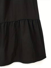 Women's Plus Solid Elastic High Rise Wide Leg Trousers