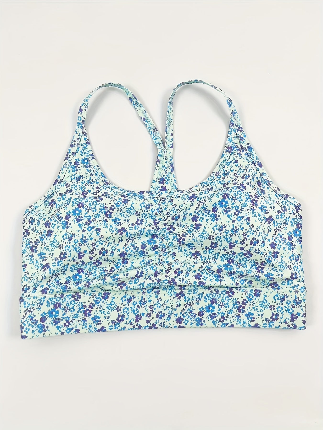  Floral Print Ruched Bra & Yoga Leggings Set