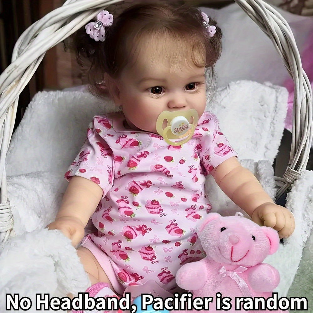 Adorable Maddie Reborn Doll with Rooted Hair - Waterproof Soft Touch Vinyl