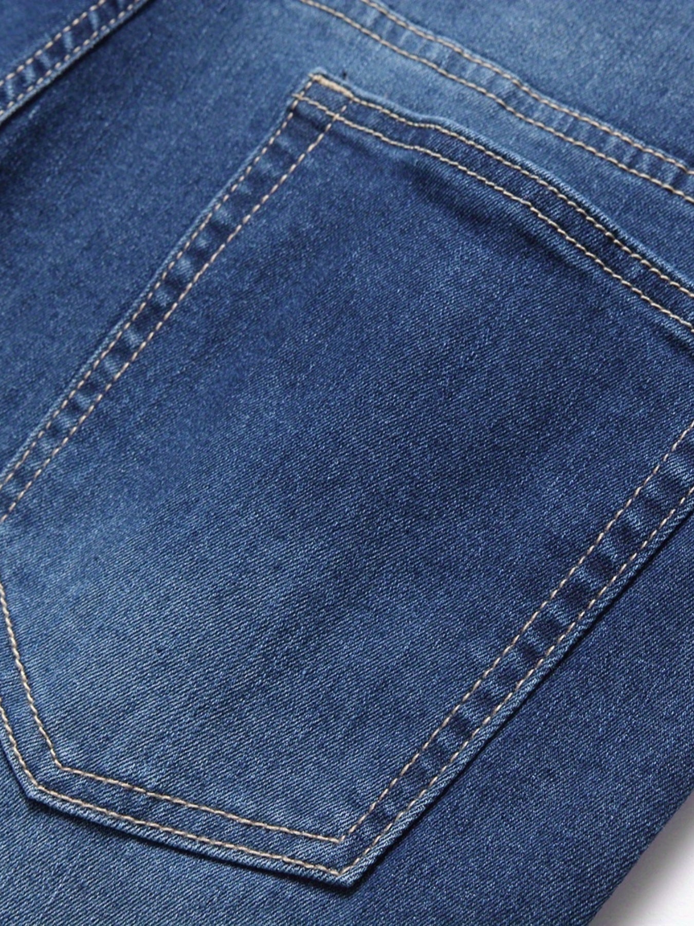 Men's Distressed Denim Shorts High Stretch Casual Street Style