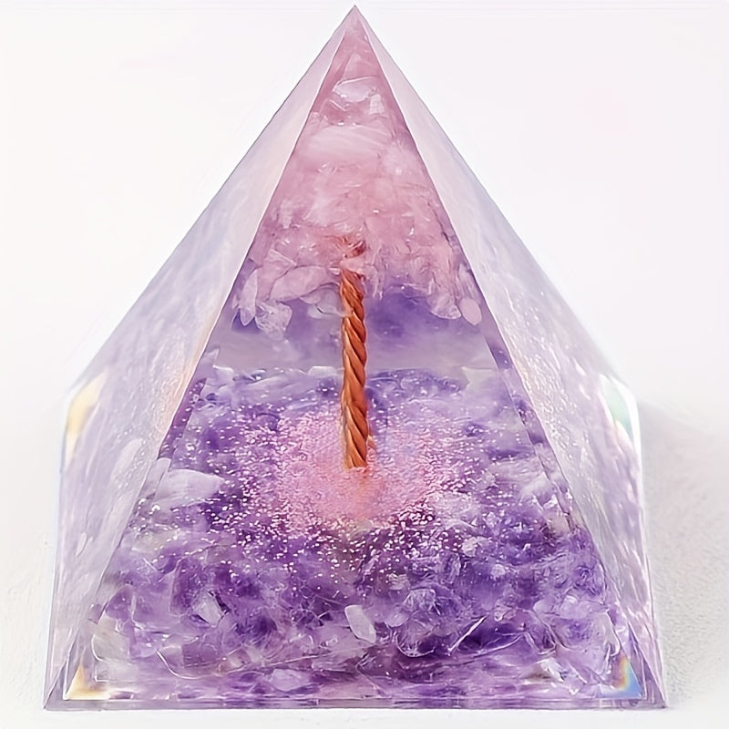 Natural Crystal Pyramid Healing Energy Reiki Chakra Meditation