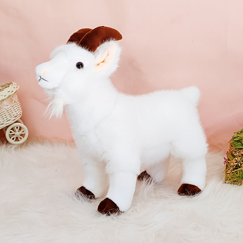 Soft Plush Goat Doll & Realistic Fur Texture