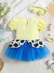 2pcs Baby Girls Princess Dress with Headband