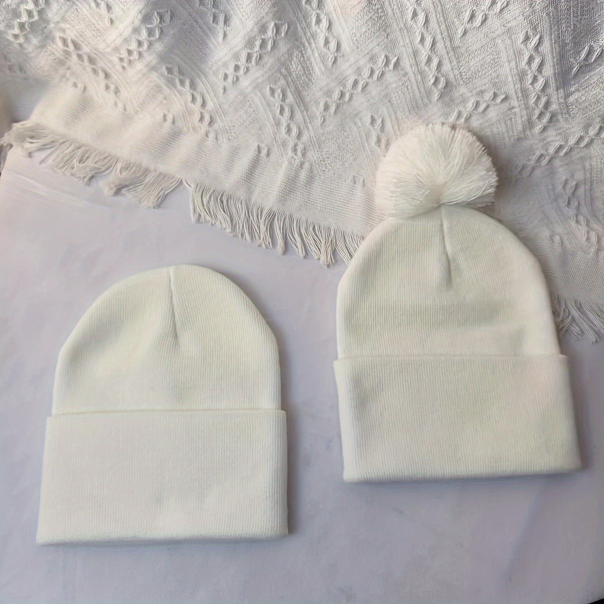 2 Pack Knitted Hat Men's Outdoor Casual Warm Beanie