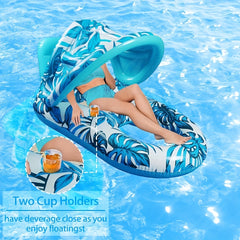 Inflatable Sunshade & Sunscreen Pool Float - Stay Protected While Relaxing