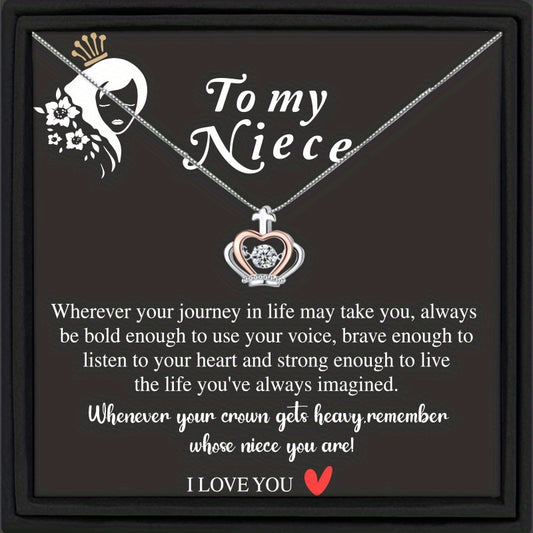 Girls Teen Charm Crown Pendant Necklace For Niece Gift