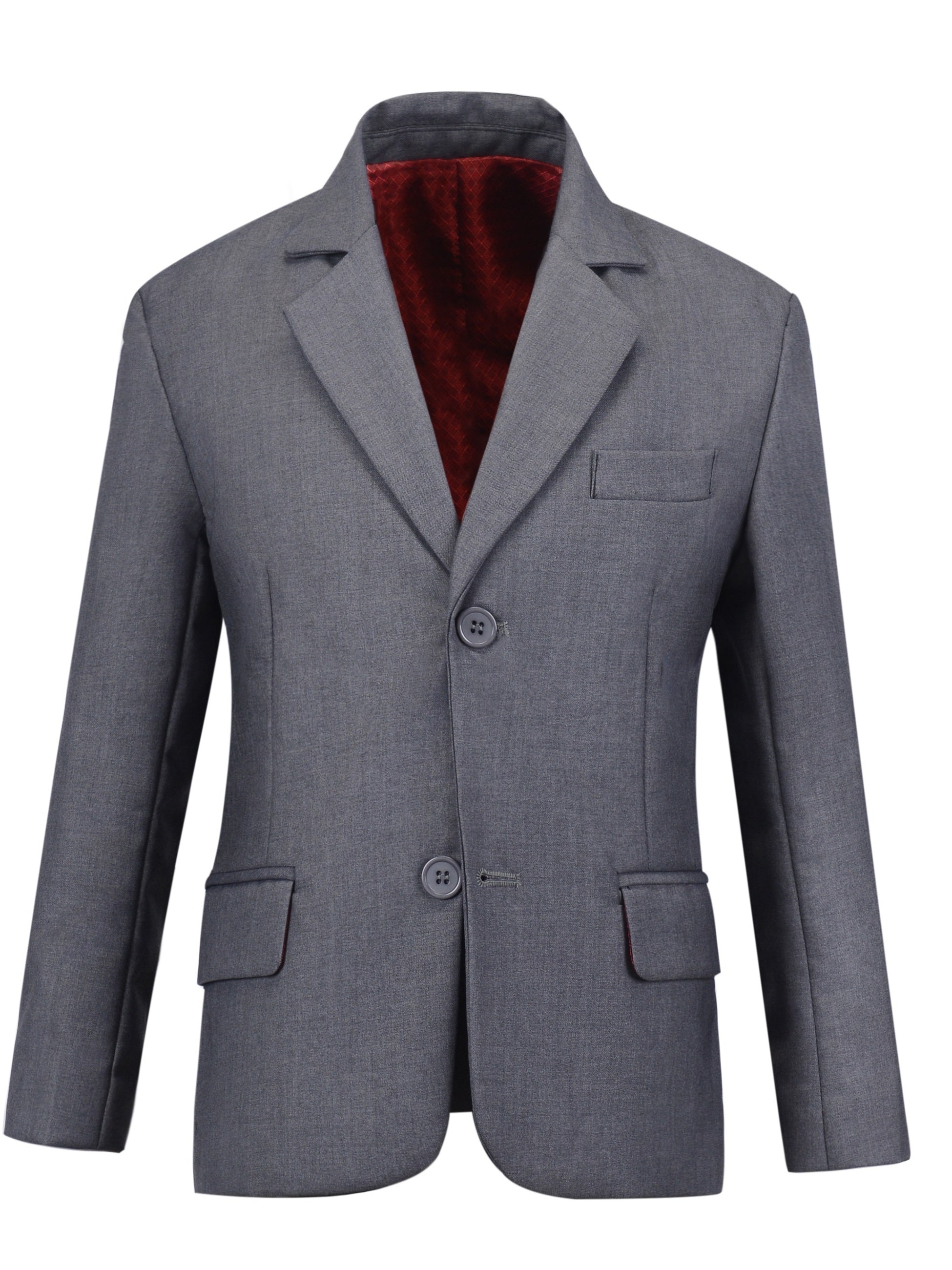 Boys Blazer Slim Suit Coat Formal One Button Jacket