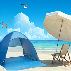Portable Quick Opening Beach Tent Sunshade Anti UV Protection Seaside Tent