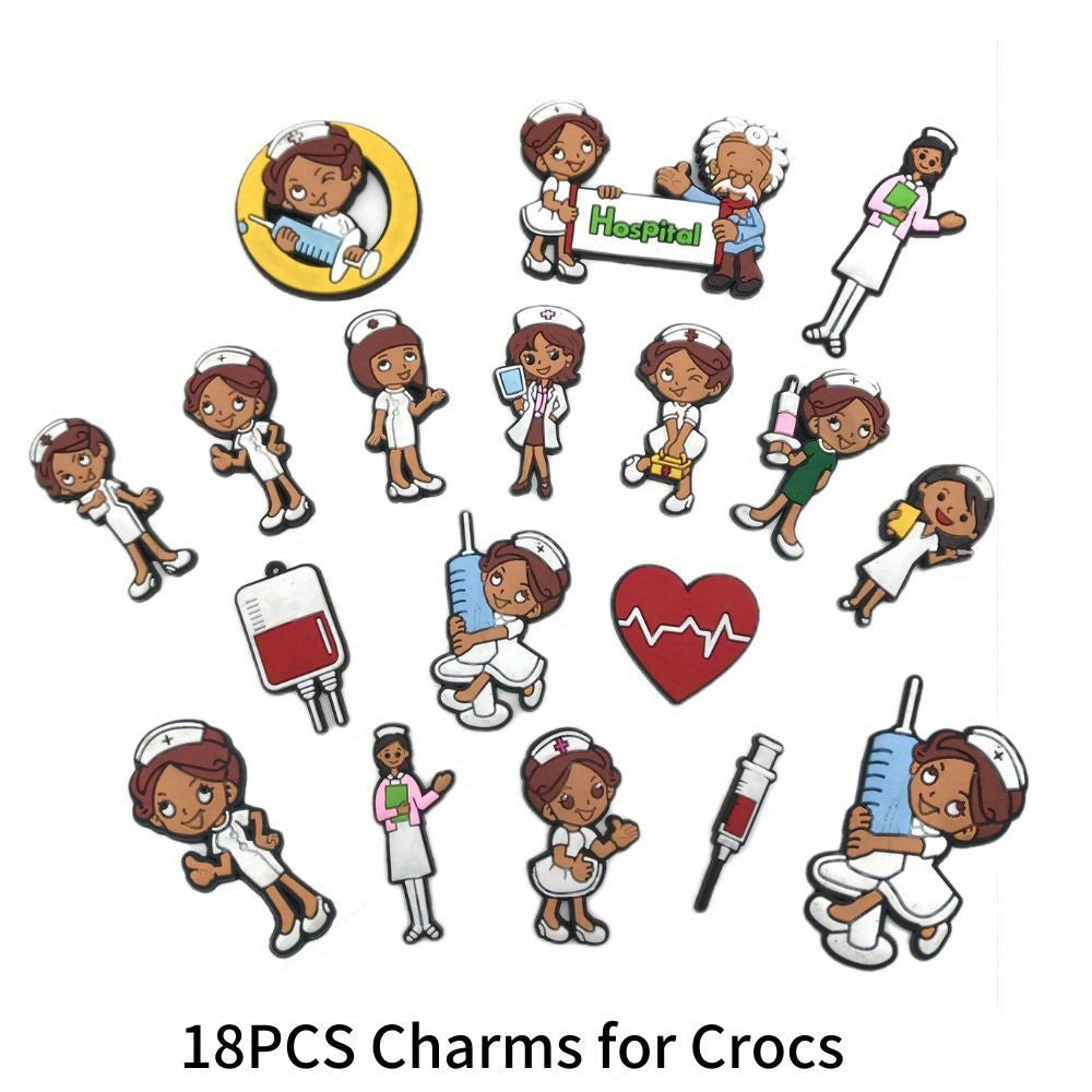 30pcs Nurse Charms For Crocs - Perfect for Christmas, Birthdays & Parties