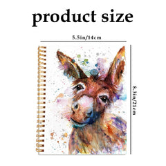 Donkey Portrait Ink Painting Notebook with Bible Verses