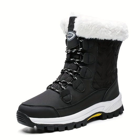 Women's Outdoor Snow Boots Warm Lace Up Platform Boots