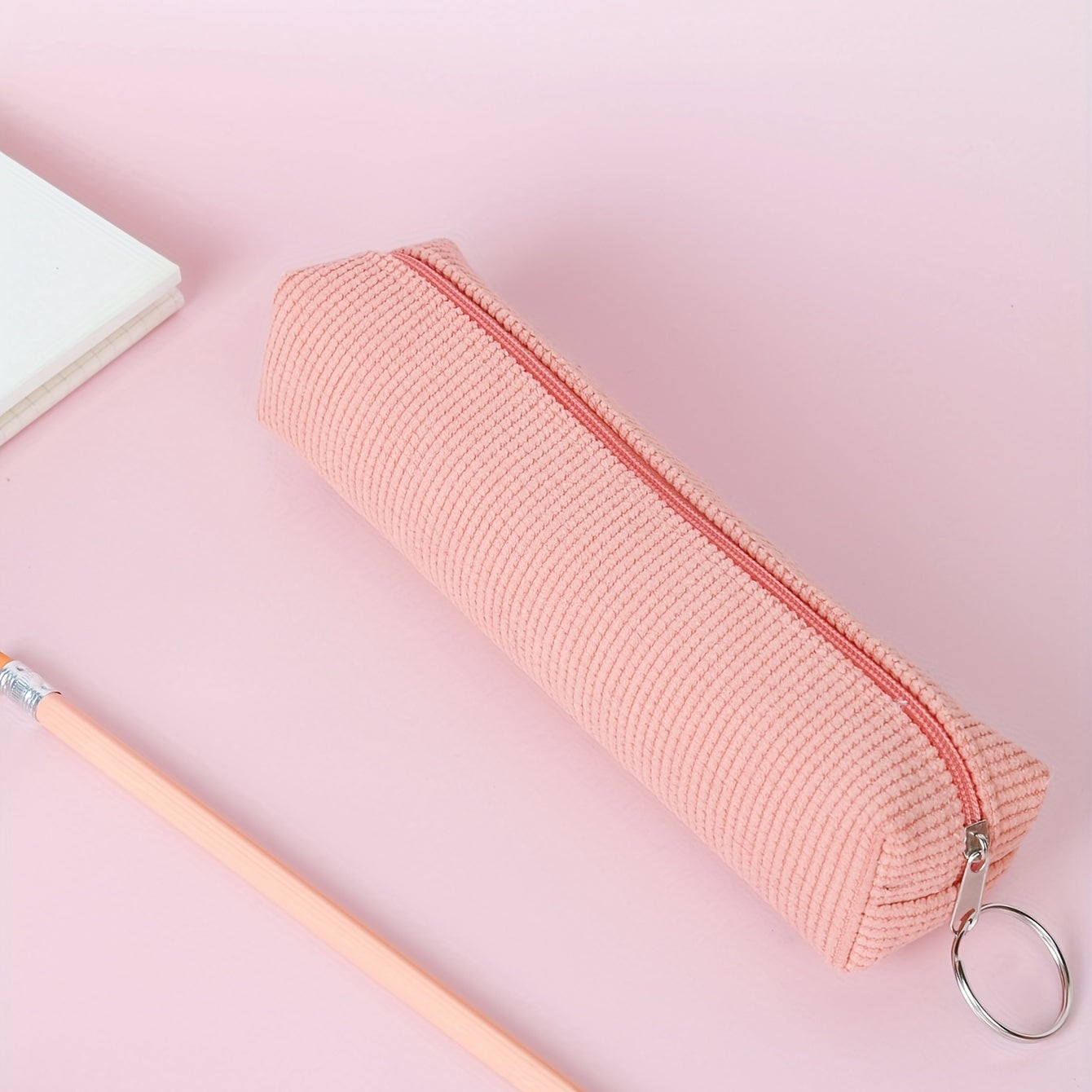 Cute Pencil Case for Students, Pink, 1pc
