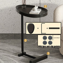 C Shaped Snack Table Slide Under Couch For Sofa Coffee Laptop Bedroom