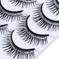 Glitter Sequins False Eyelashes for Dance and Stage Performance