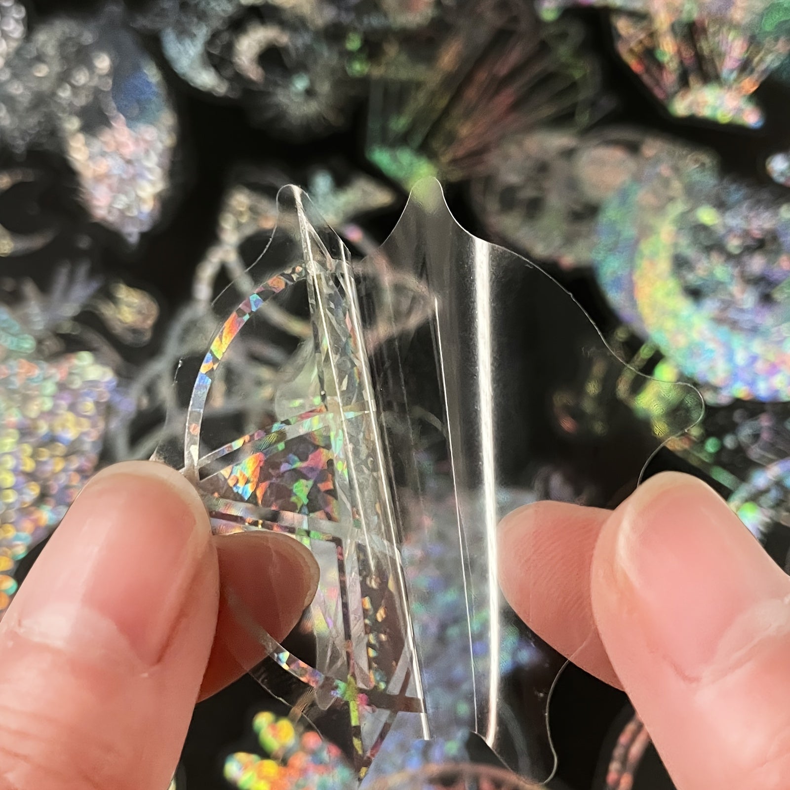 100PCS Laser Inspect Stickers for Motorcycle Car Helmet