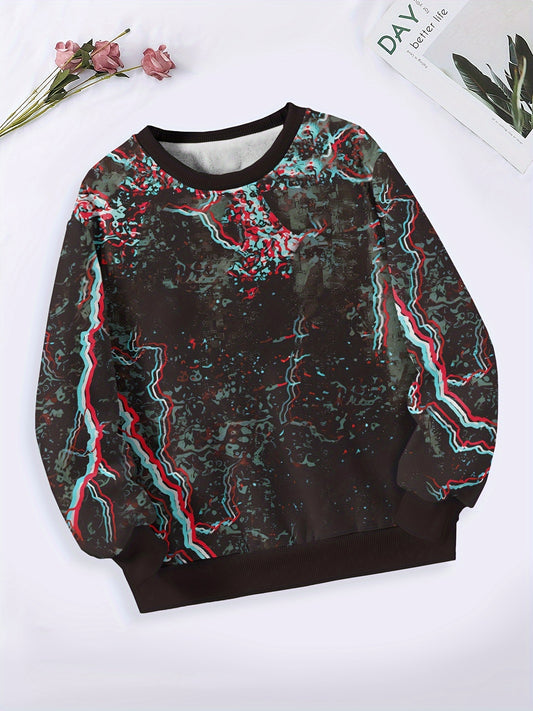 Kids Long Sleeve Crew Neck Sweatshirt For Spring Fall