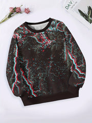 Kids Long Sleeve Crew Neck Sweatshirt For Spring Fall