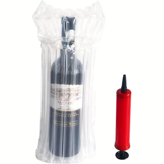Wine Bottle Travel Protector Bags Inflatable Bubble Wrap Safety Choice
