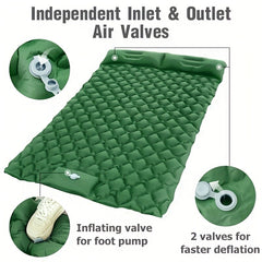 Double Inflatable Mattress with Pump & Pillow - Ideal for Camping & Backpacking