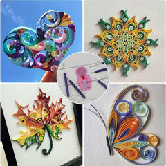 7pcs Quilling Slotted Tools, Curling Coach, Tweezers for Paper Flowers Crafts