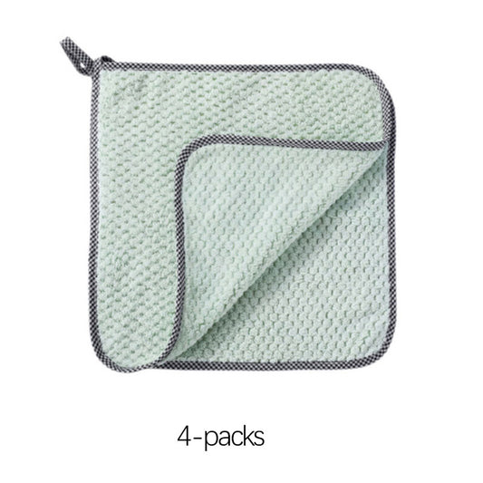 4pcs Thick Sanitary Cleaning Cloth Absorbent 9.84in