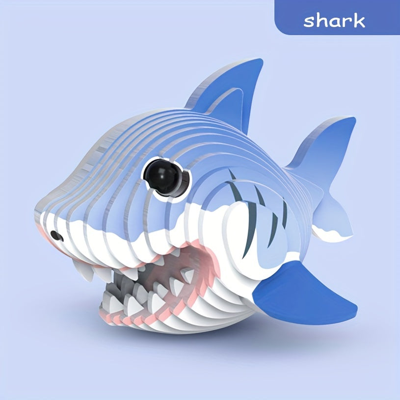 3D Marine Animals Paper Puzzle Educational Toys Sharks And Dolphins