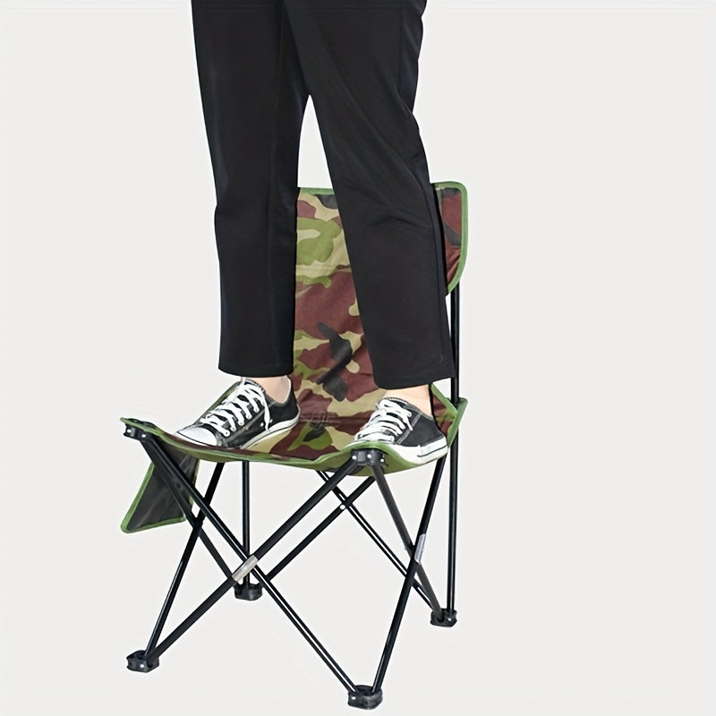 Outdoor Chair with Insulated Storage Bag and Backrest