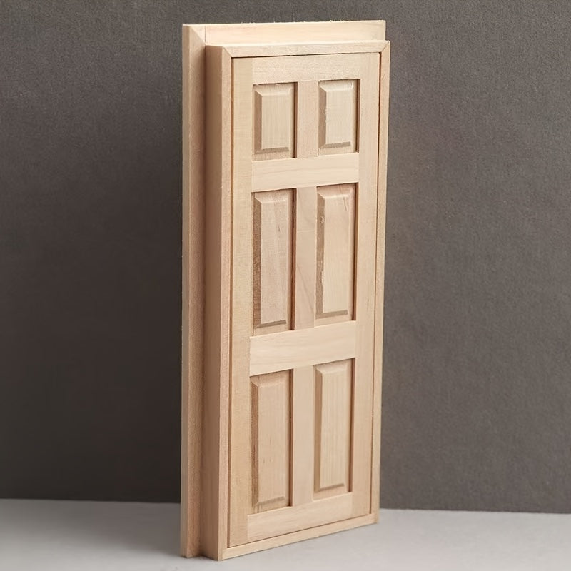 1:12 Dollhouse Doors and Windows 6 Grid Square Door with Frame Three Section