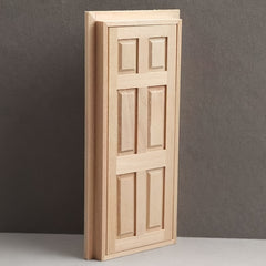1:12 Dollhouse Doors and Windows 6 Grid Square Door with Frame Three Section