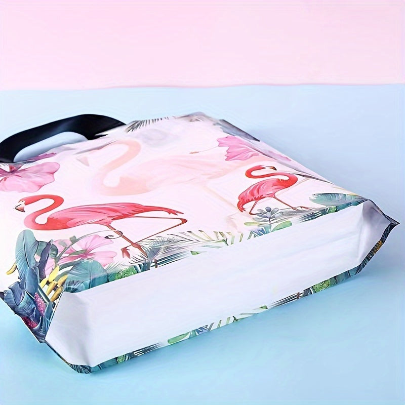 10pcs Flamingo Christmas Gift Bag Hand Packaging Bag Commercial