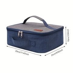 Square Lunch Box Bag Portable Thermal Insulation Waterproof Bento Bag