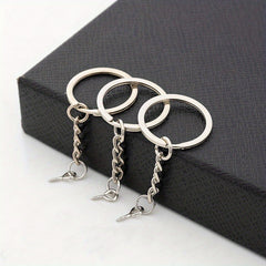 10pcs DIY Keychains Metal Key Ring Single Ring Doll Pendant