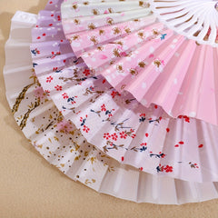 Chinese Style Women's Fan Summer Portable Folding Fan Vintage Costume Dance Fan