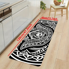 Abstract Eye Pattern Kitchen Mat Non Slip Waterproof Entrance Doormat