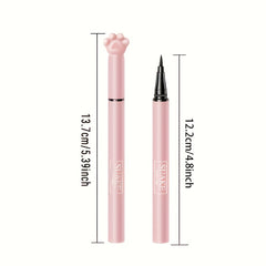 Waterproof Liquid Eyeliner Pen, Smudge-proof Formula, Cat Paw Packaging, Brown