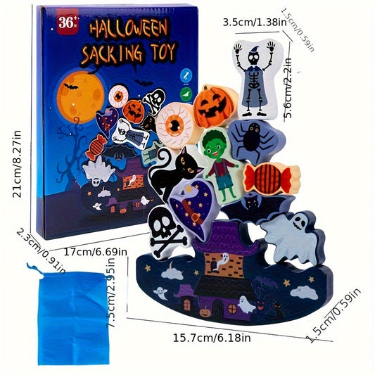 Halloween Wooden Building Blocks Toy for Kids