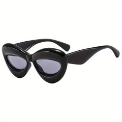 Cat Eye Vintage Sunglasses Thick Frame Funny Shade Eyewear